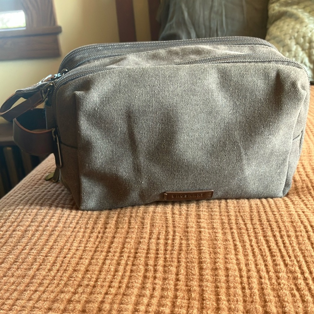 Gray Men's Canvas dopp kit Toiletry Bag - Brand: Bagsmart